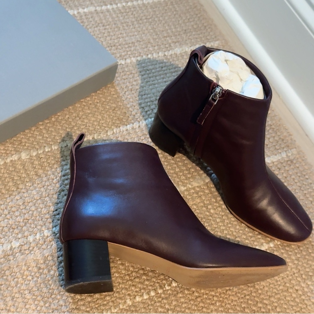 Everlane The Day Boot - Burgundy Ankle Boots